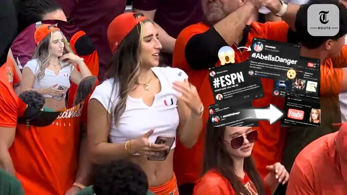 Social media screenshot showing Abella Danger trending alongside ESPN topics