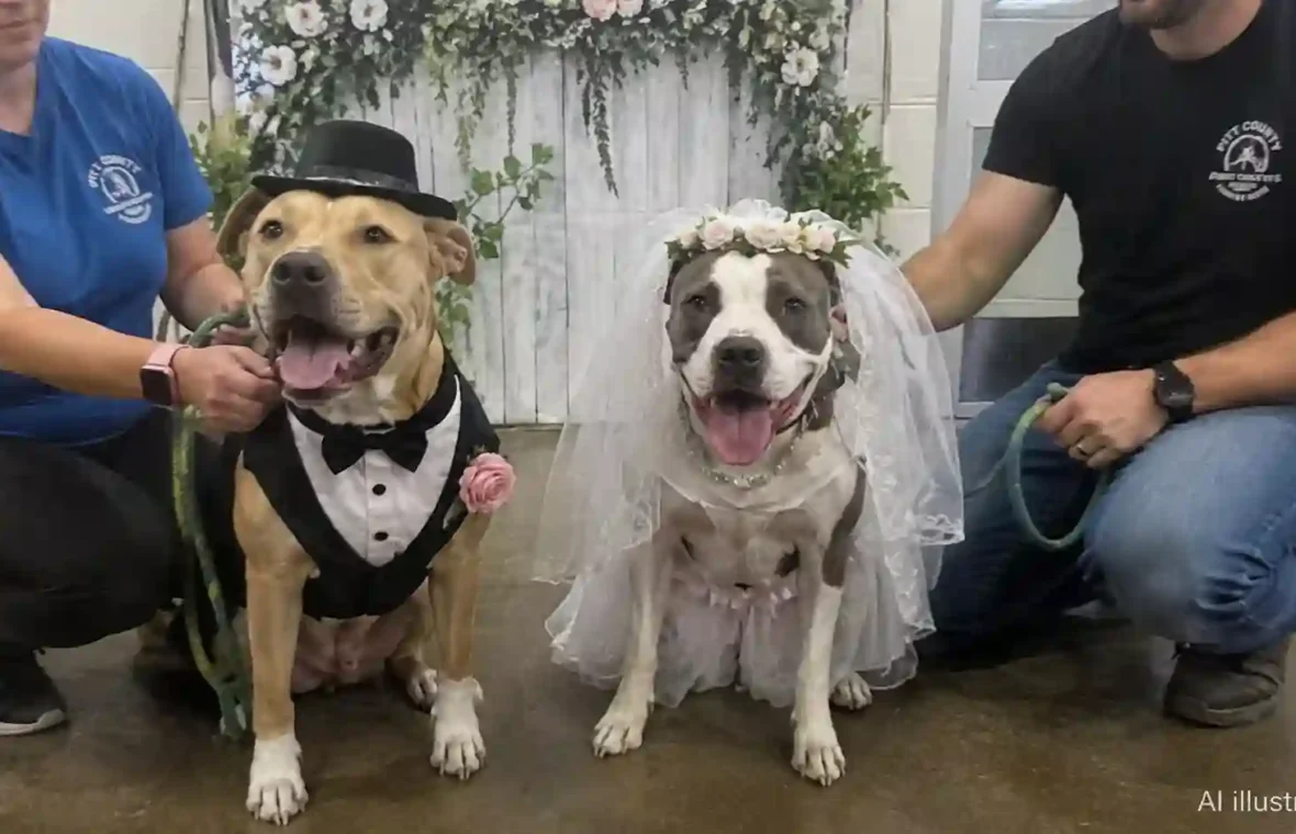 Two Shelter Dogs Had a Wedding While Waiting for Homes