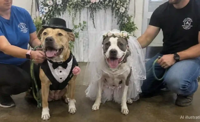Two Shelter Dogs Had a Wedding While Waiting for Homes