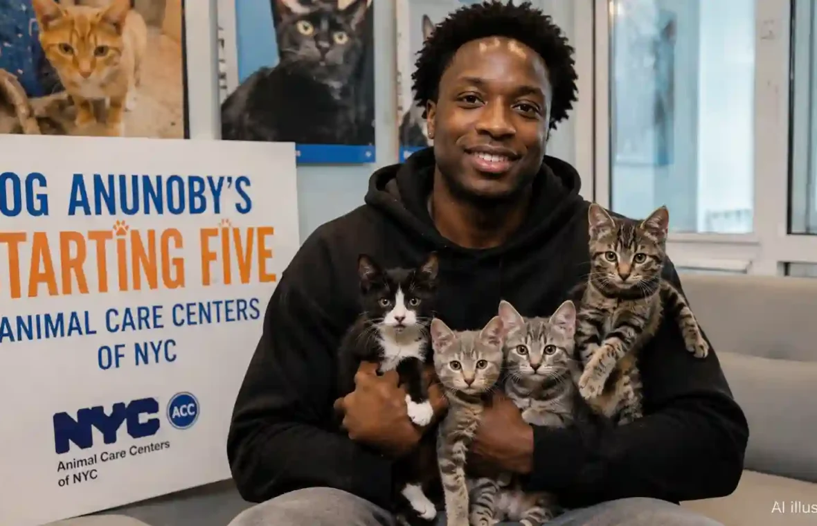 OG Anunoby Helps 5 Rescue Cats Find Homes in New York