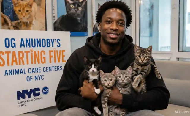OG Anunoby Helps 5 Rescue Cats Find Homes in New York