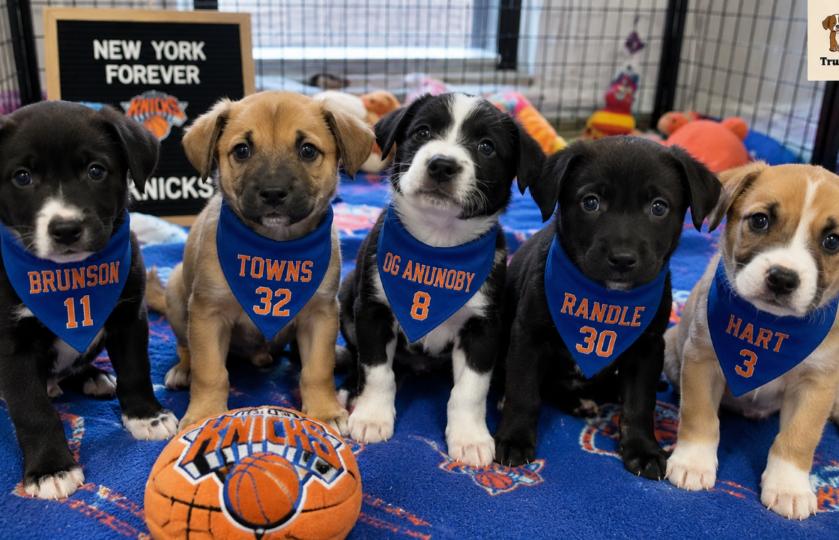 Rescue Puppies Named After Knicks Stars Are Looking for New Homes